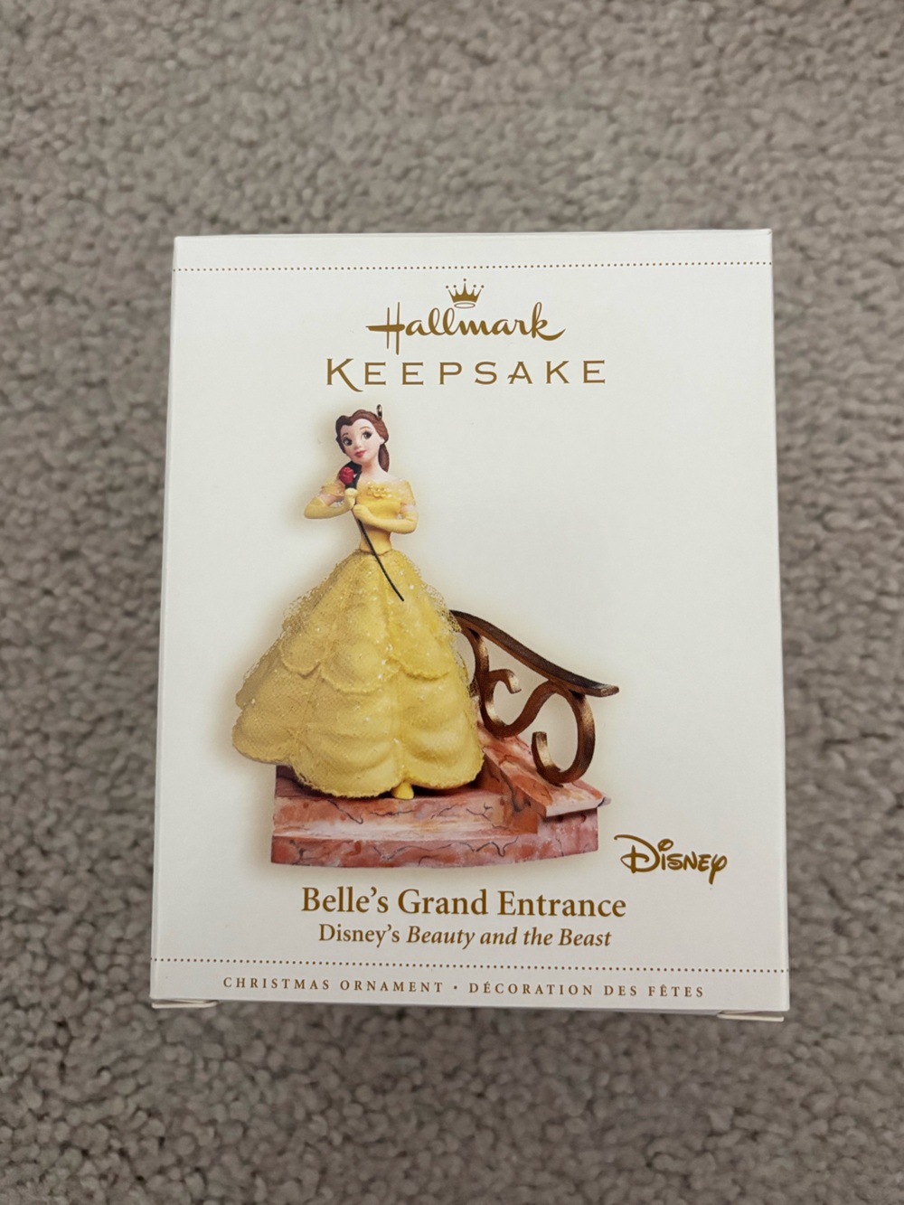 Hallmark Belle ornament in Yellow and Brown - Disney Keepsake Style